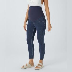 Halara Flex Super High Waisted Pockets Denim Maternity Casual 7/8 Leggings large